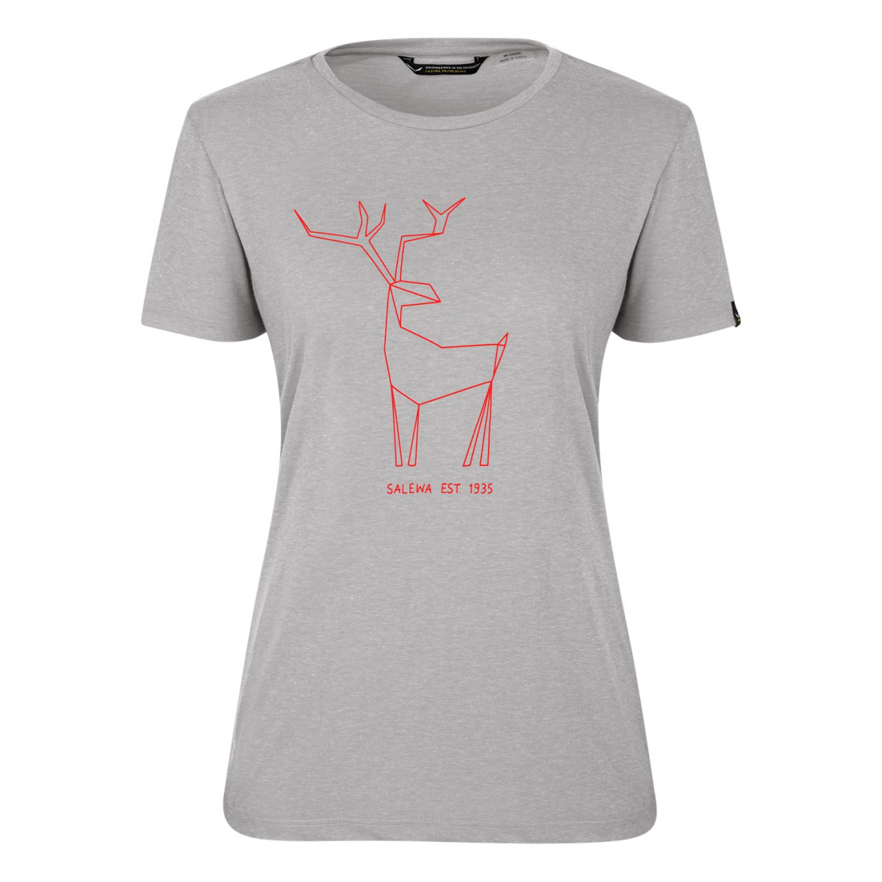 Salewa Women's Deer Dry Short Sleeve T-Shirts Grey DNX-917056